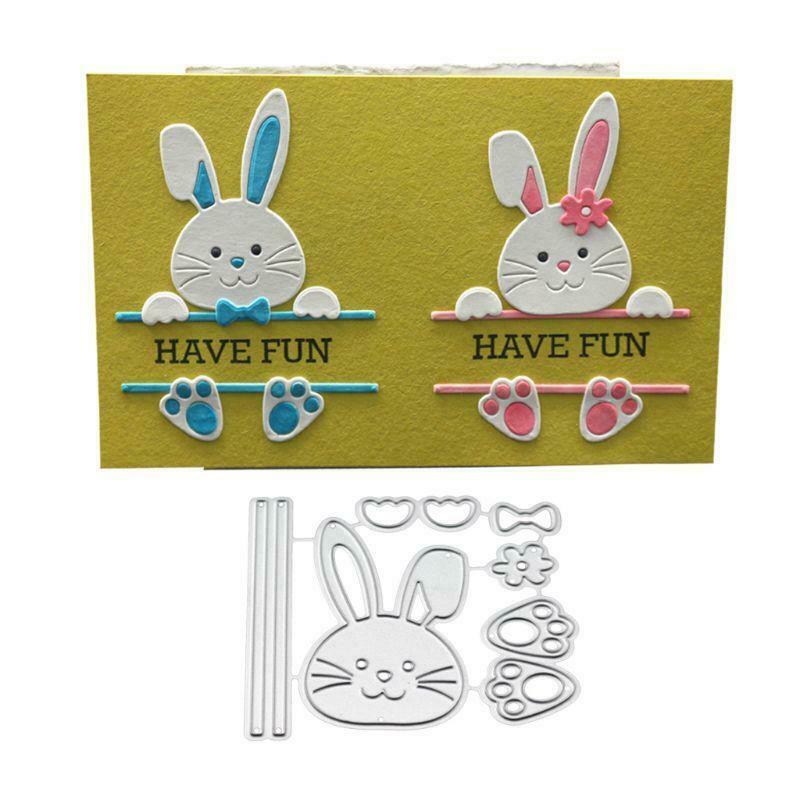 Bow Rabbit Metal Cutting Dies Stencil Scrapbooking DIY Album Stamp Paper Emboss