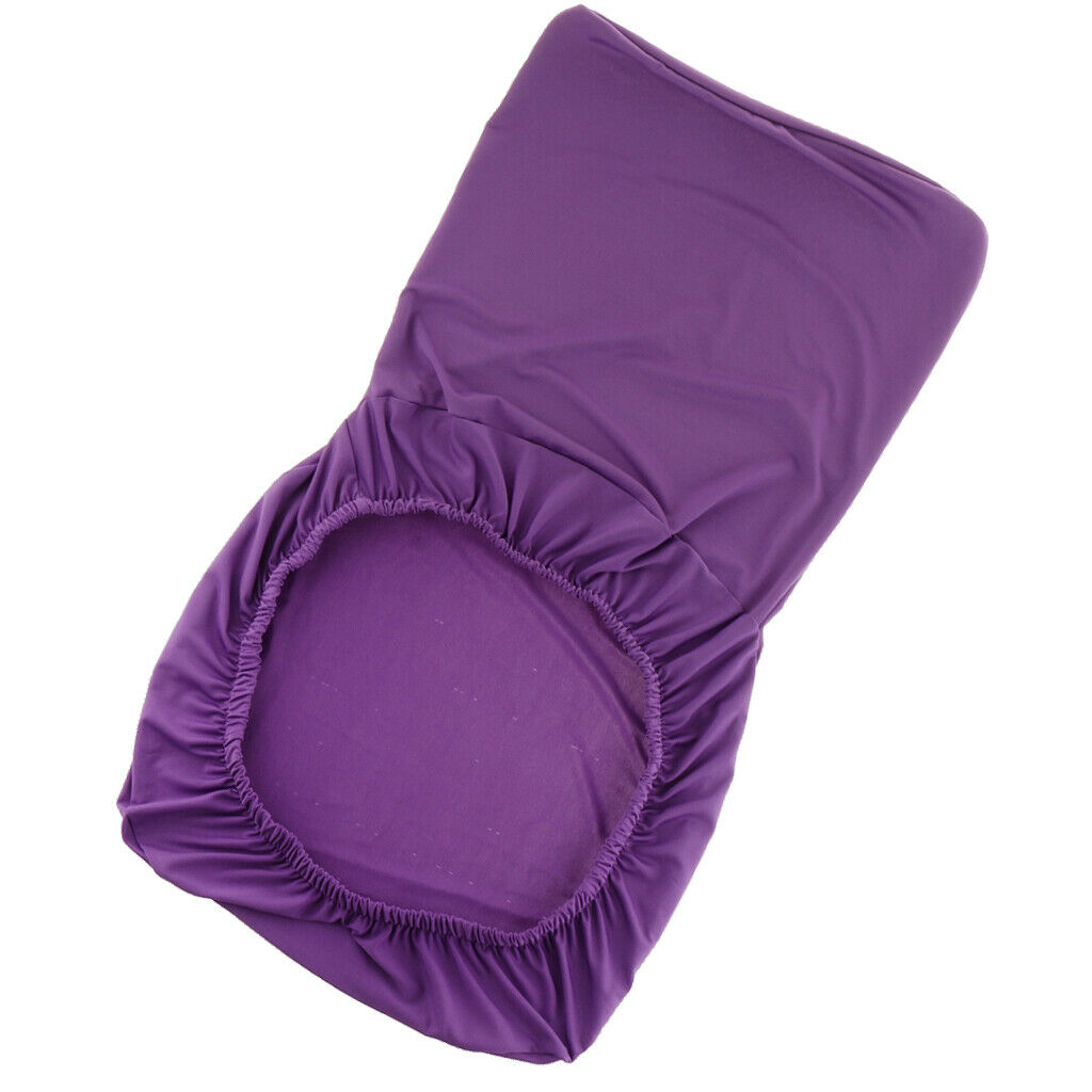 4Pcs Purple Removable Short Kitchen Dining Bar Club One-piece Bar Stool Chair