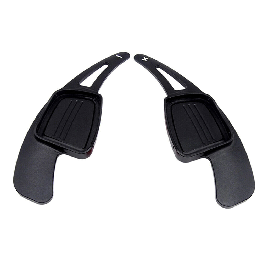 2x Steering Wheel Shifter Paddle Shift Extension for Audi Q7 S4 TTS Black