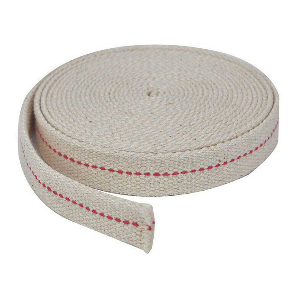 White Flat Cotton Oil Lamp Wick Roll For Oil Lamps and Lanterns 2CM*1M AU