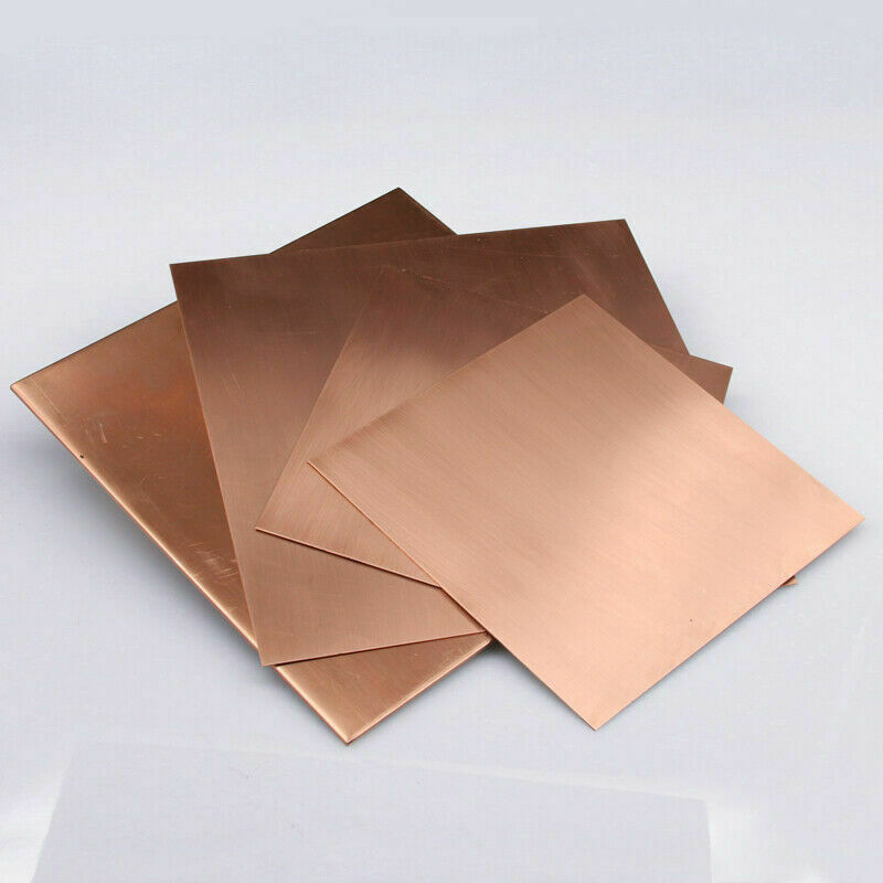 2mm x 100mm x 100mm  99.9% Pure Copper T2 Cu Metal Sheet Copper Plate Square 1pc