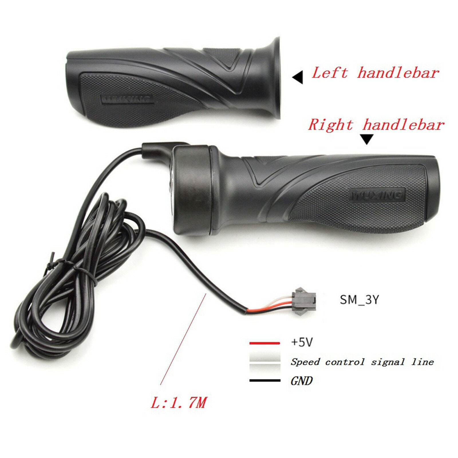 E-Bike Throttle Grip Handlebar Speed Control Twist Grips Throttle Conversion