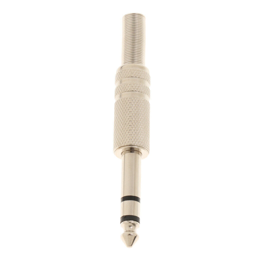 6.5mm Adapter Plug Stereo Audio Plug Nickel Plated Audio Cable Plug