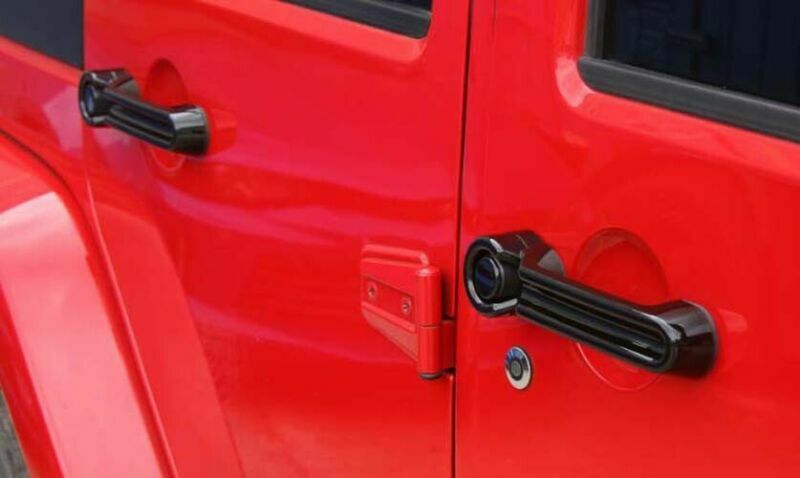 6Pcs Car Door Exterior Handle Bar Cover For  Wrangler 2 Doors 2007-2016 BLK CN