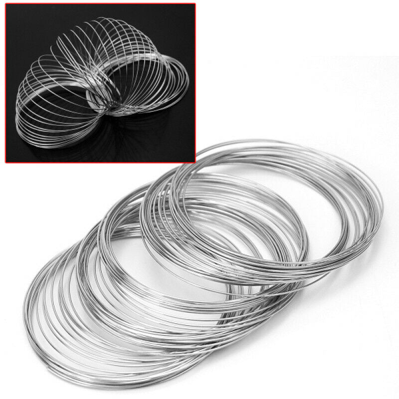 Stainless Steel Memory Wire 60 Loops Jewelry Making Crafts For Bangle Bracelet