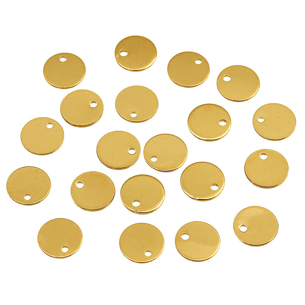 20 Pieces Copper Round Tag Stamping Blanks Charms Pendant DIY Jewelry Craft