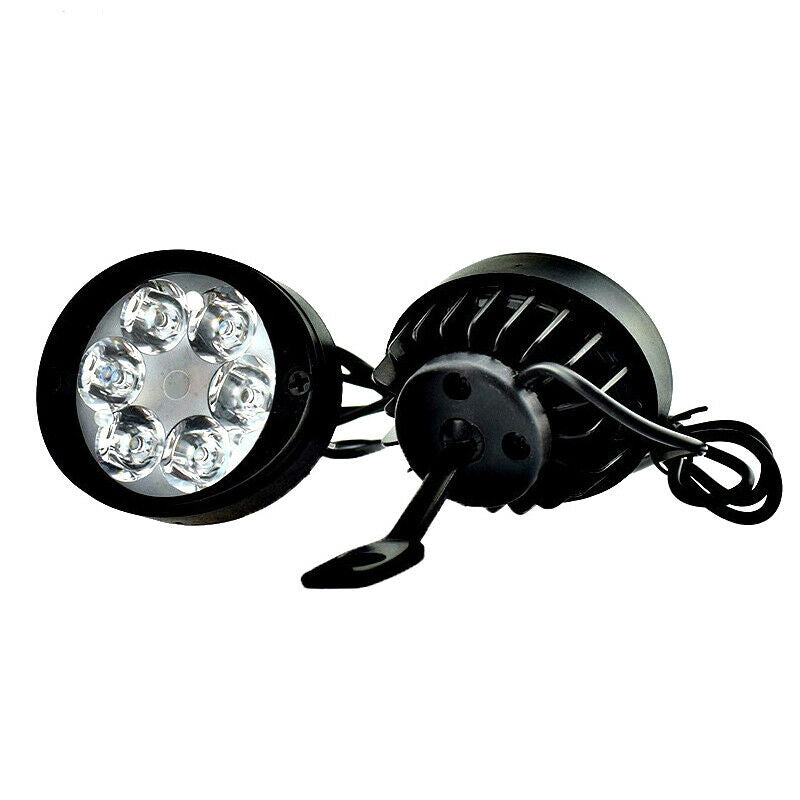 2pcs Set Motorcycle Headlight Fog Driving Lights Front Head Lamp 6 LED 12.l8