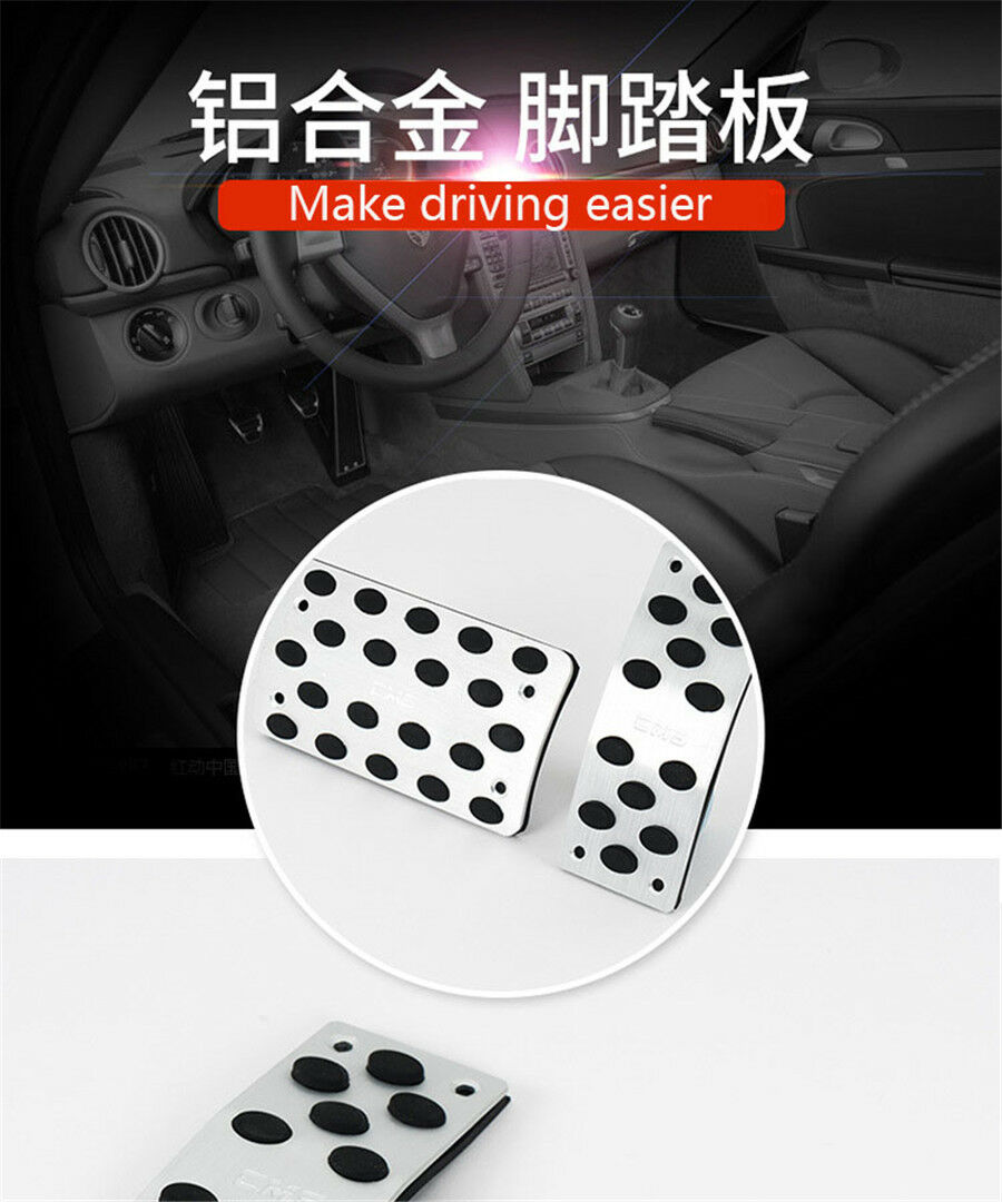Universal AT Automatic Transmission Pedals Pads Car Gas Brake Metal Pedal Covers