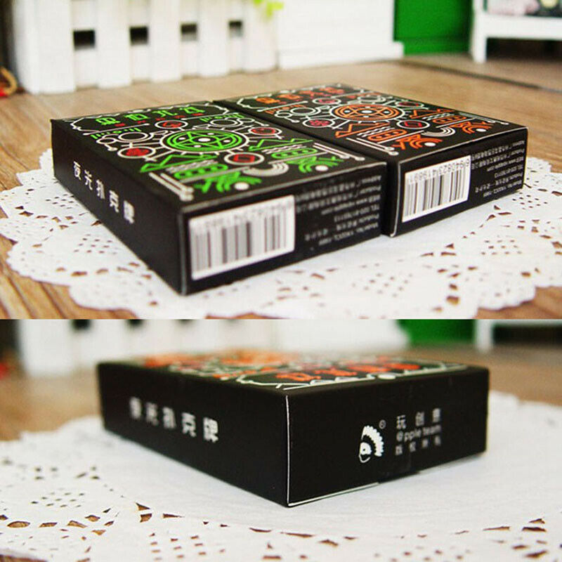 1 Set Black Luminous Playing Cards Glow In The Dark Bar KTVB JyJ TdJCAUJ Tt