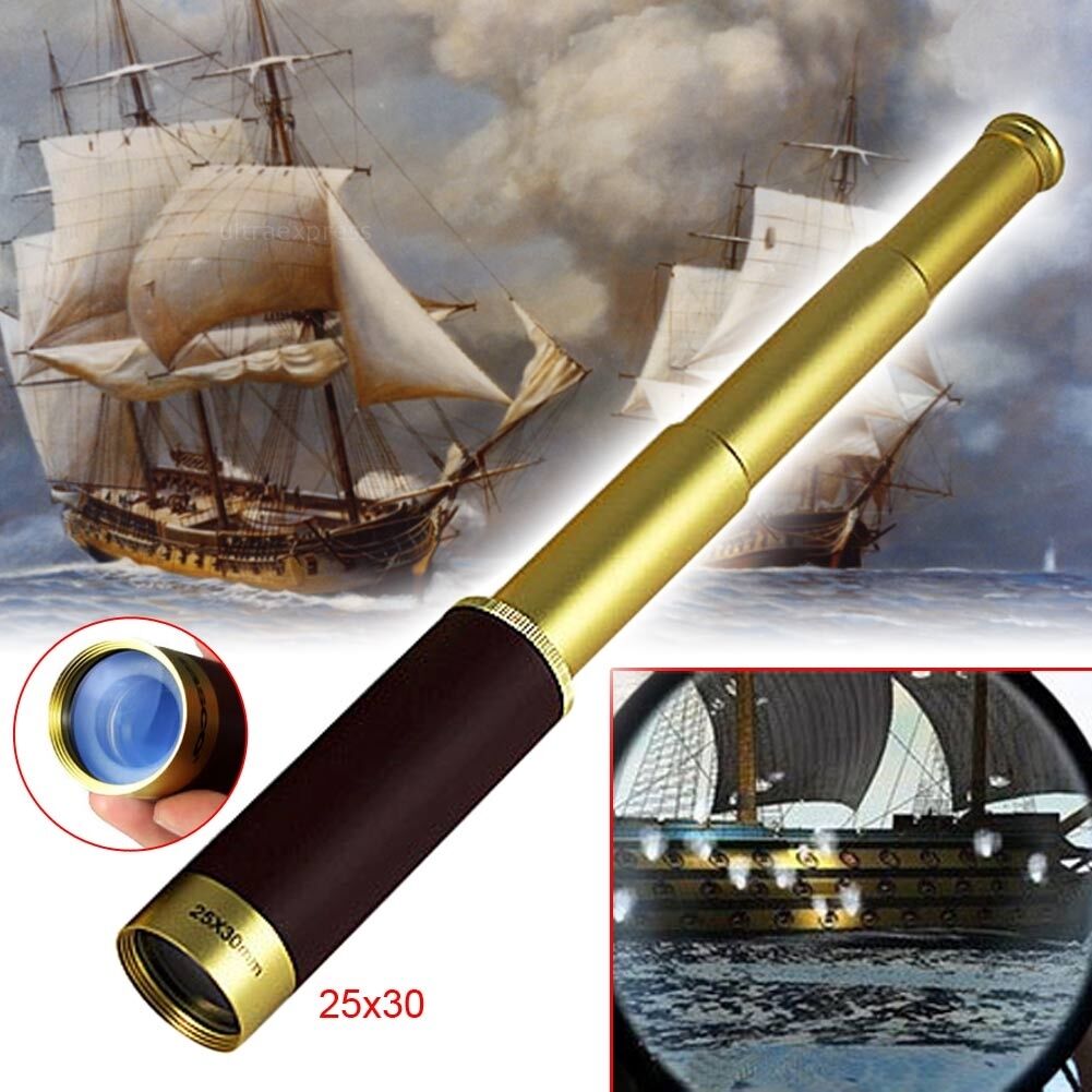 25x30 Pirate Zoom Mini Portable Glimmer Monocular Telescope For Camping Hunting