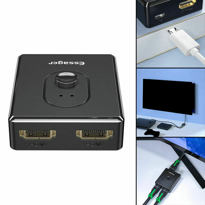 1x2/2x1 HDMI 2.0 Splitter Connector for DVD HDTV Dual Modes No Extra Power