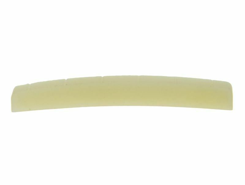 Curved 43mm Unbleached Pure Bone Nut Guitar Slotted Bone Nut for Tele 43x3.2mm