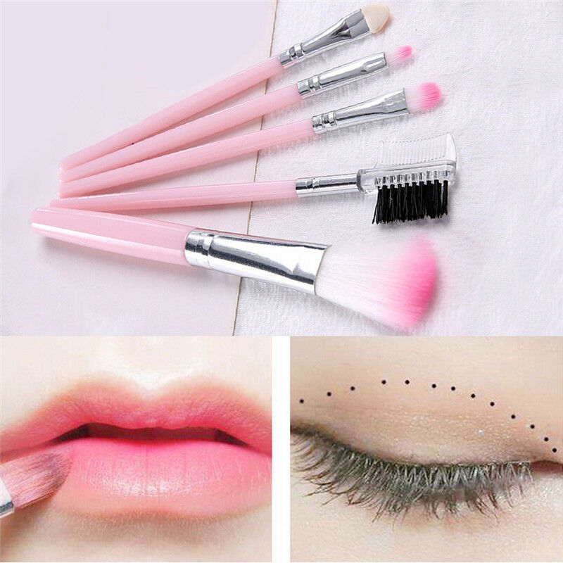 5xWomen Makeup Brush Eye Shadows Lipsticks Cosmetic Brushes Tools Set Kits Pip