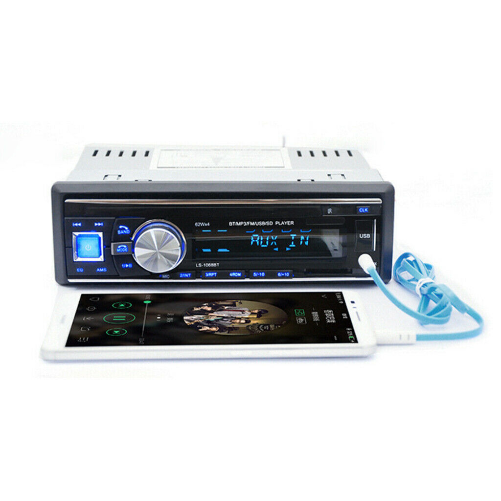 12V Car Stereo FM Radio MP3/MP4/MP5 Player Bluetooth Hands-free USB/SD