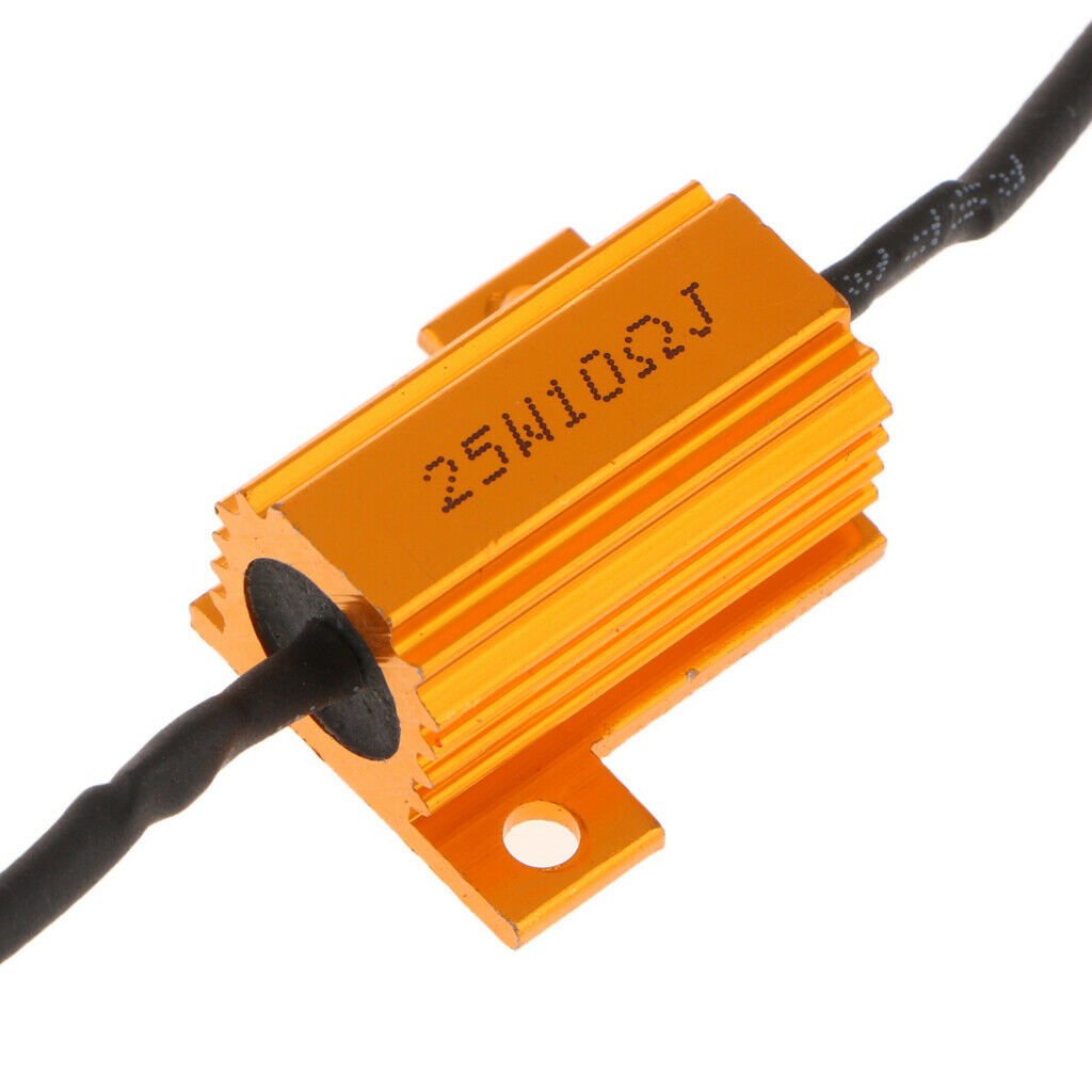 2Pcs12V 25W 10 Ohm LED Load Resistors Flashing Flashing Fix Flash