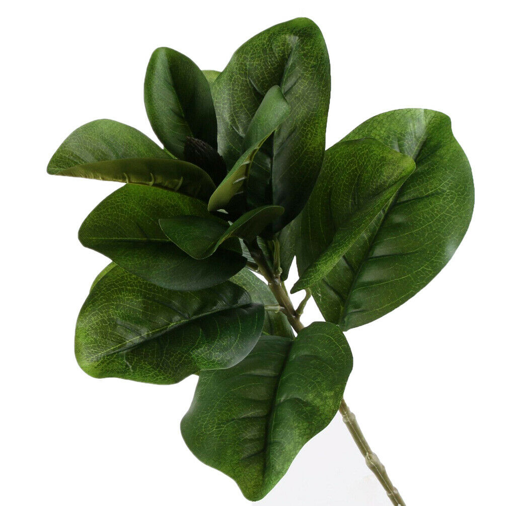 Long Stem Magnolia Leaf Artificial Green Plants Wedding Home Floral Decor DIY