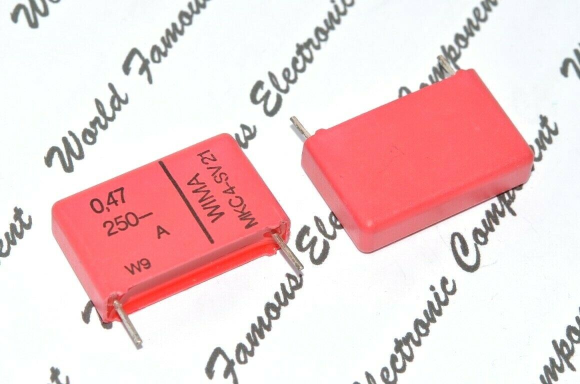 5pcs-WIMA MKC4 0.47uF(470nF) 250V 20% pitch:22.5mm Polycarbonate Capacitor