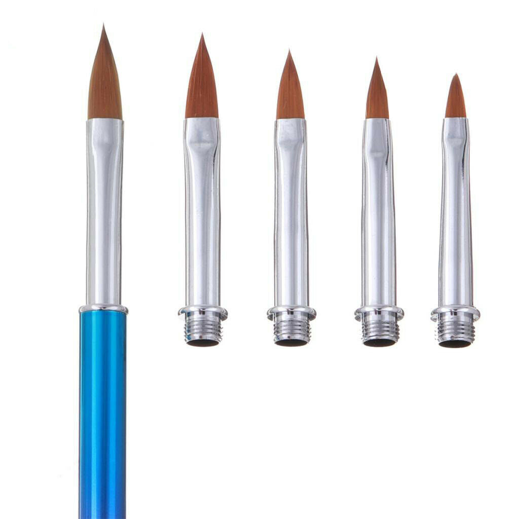 5 in 1 Nail Art Liner Pen with 5 Different Size Replacement Heads Practical