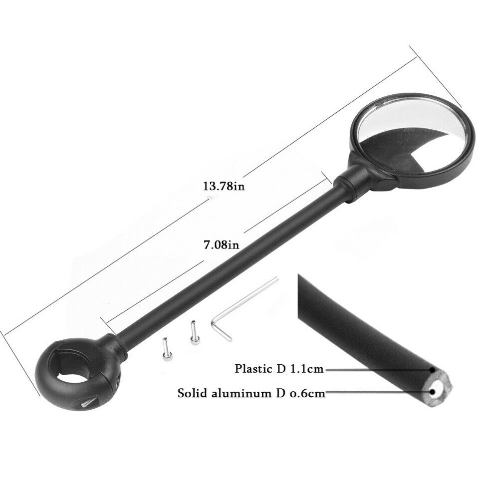 Adjustable Bicycle Handlebar Mirror Bicycle Bike Rearview Wide Range Back Sight