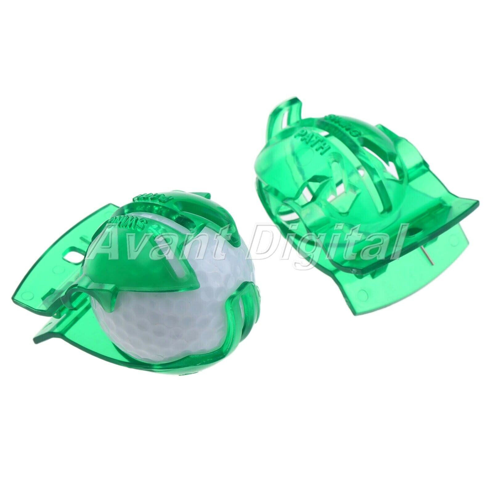 2Pcs Portable Golf Ball Green Divot Tool Pitch Fork Marker Repair with Keychain