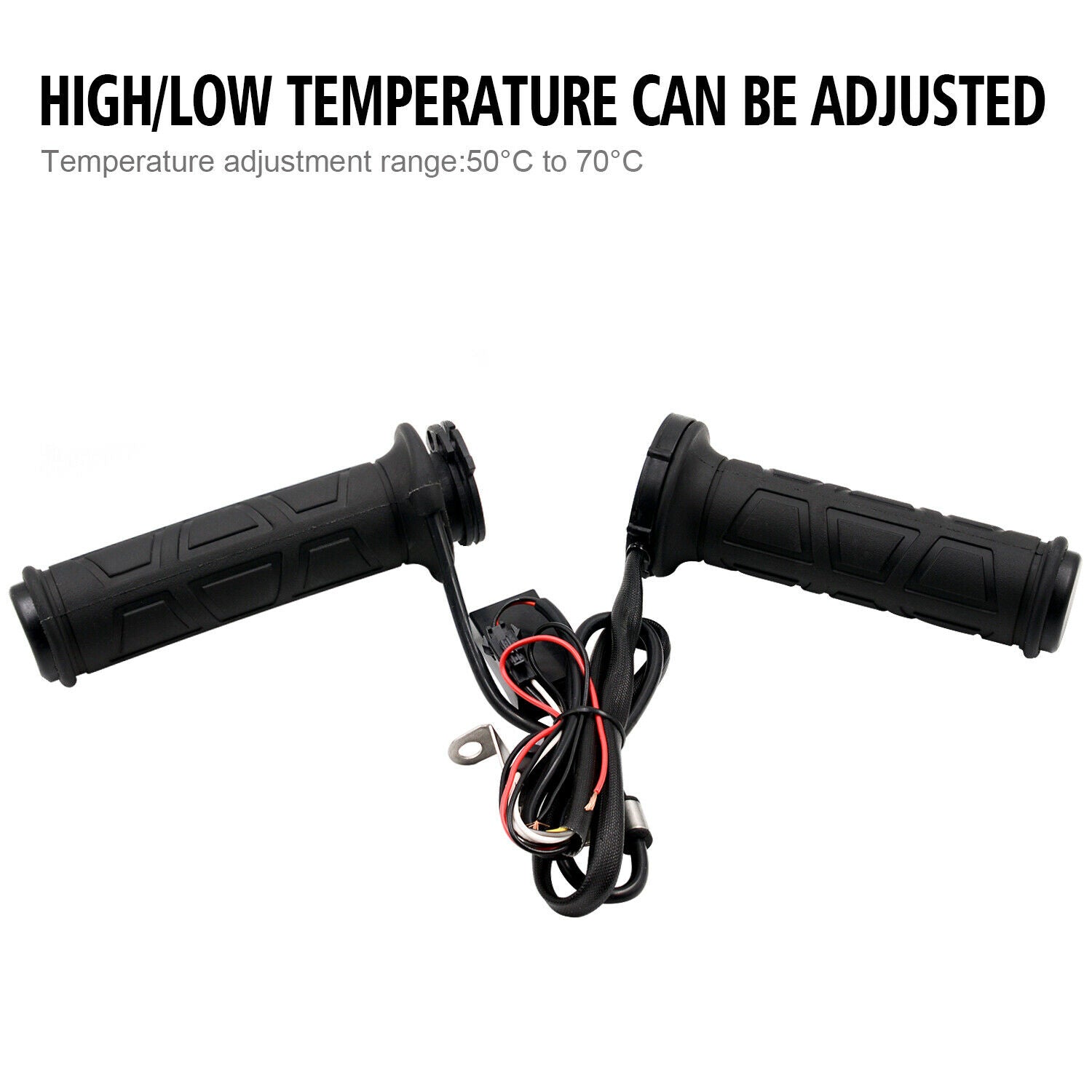 Adjustable Motorcycle Handlebar 22mm Electric Heated Handle Heating Grips Set