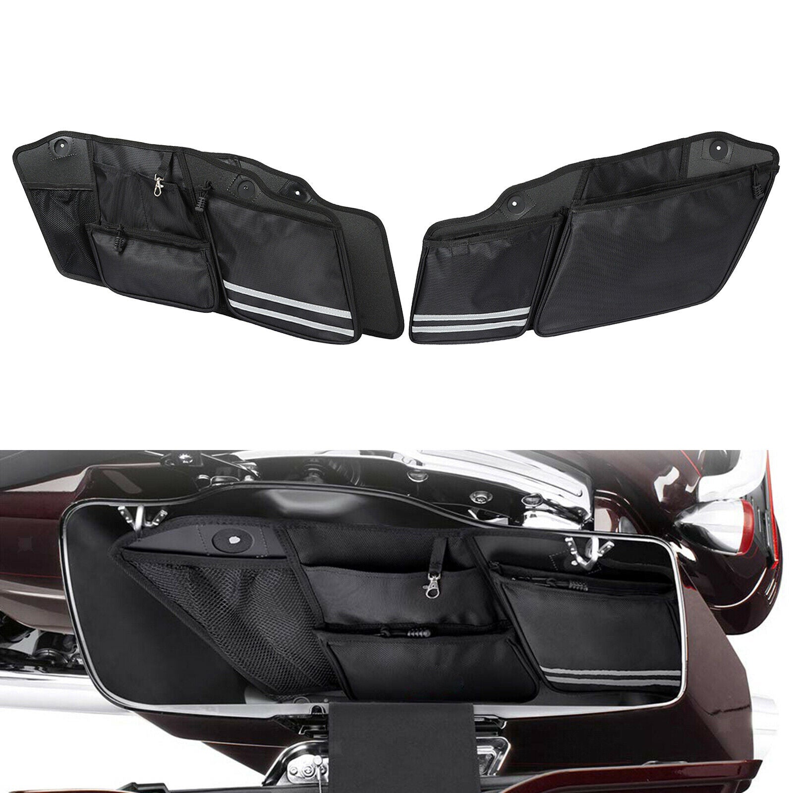 Siddle Bag Organizers for Touring Street Glide Touring Road FLHR 2014-2020