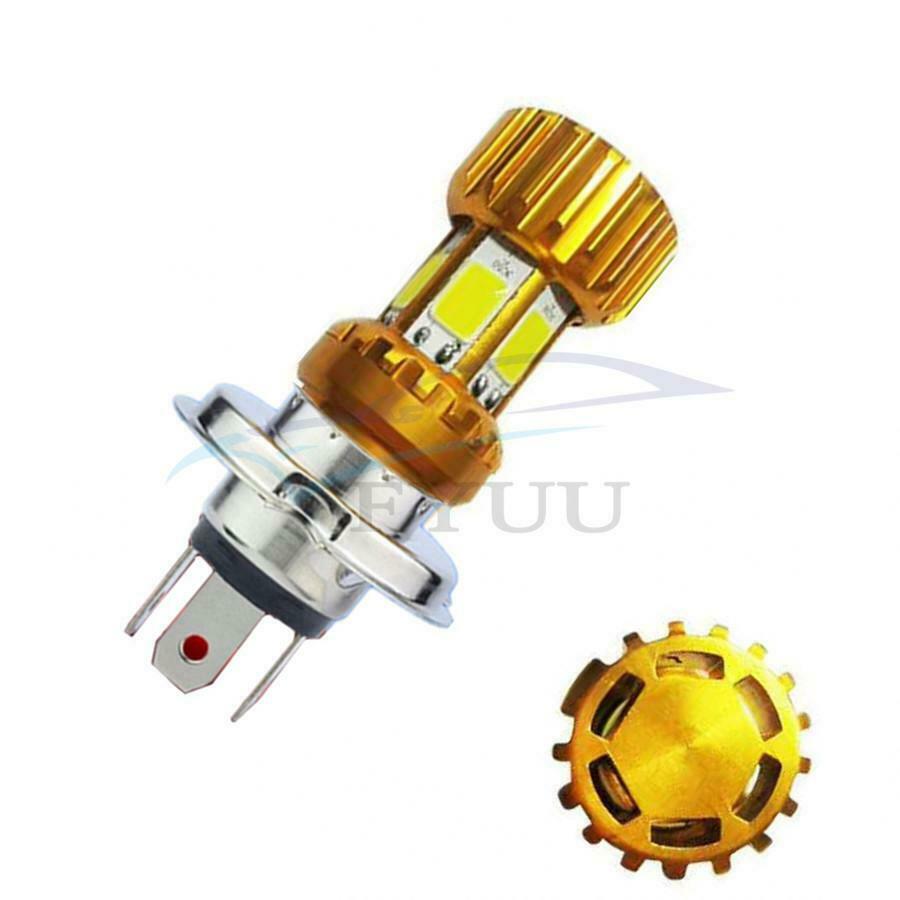 Bright 360° H4 LED Motorcycle Headlight Blub DC 12V 60W 3000lm 6000K Moto Light