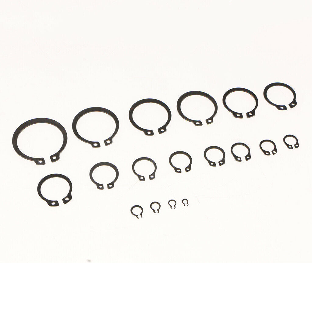 300 Pcs C-Clips Retaining Ring Snap Rings Assortment Kit 18 Sizes with Case