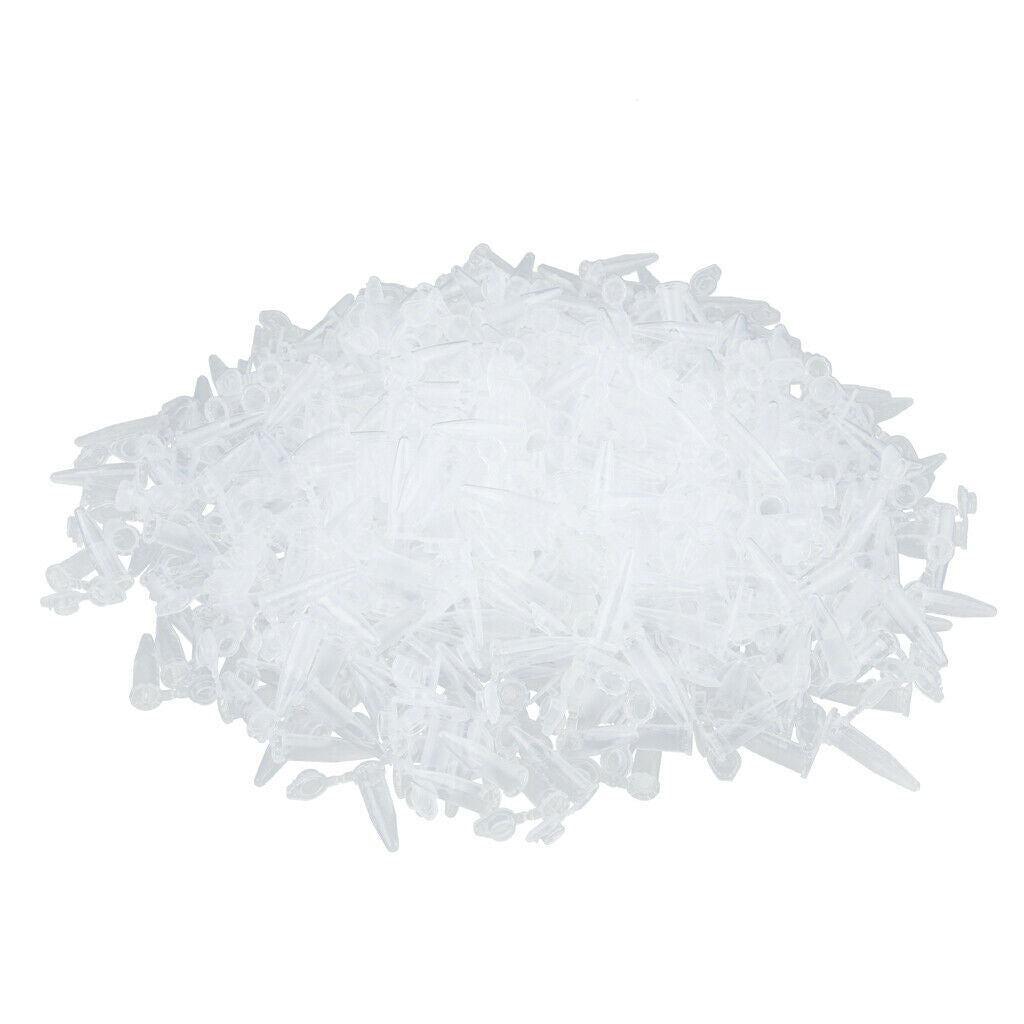 500 Pieces 1.5ml Graduated Micro Centrifuge Test Tube Vial with Snap