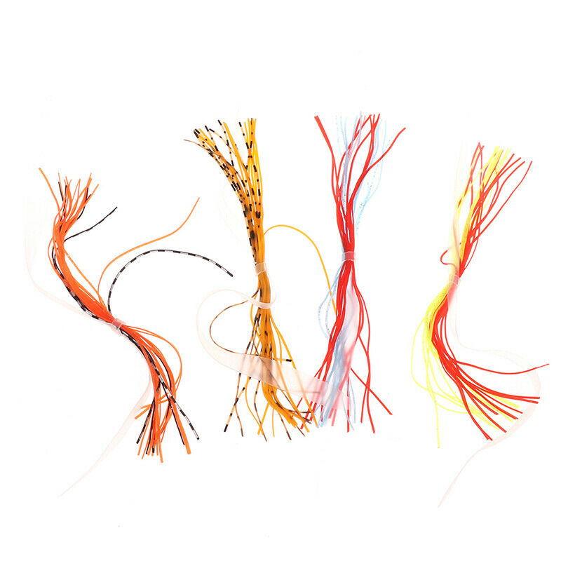 4 Bundles Mixed Color Silicone Skirts for Lures Squid Skirts Fly Tying Ma.l8