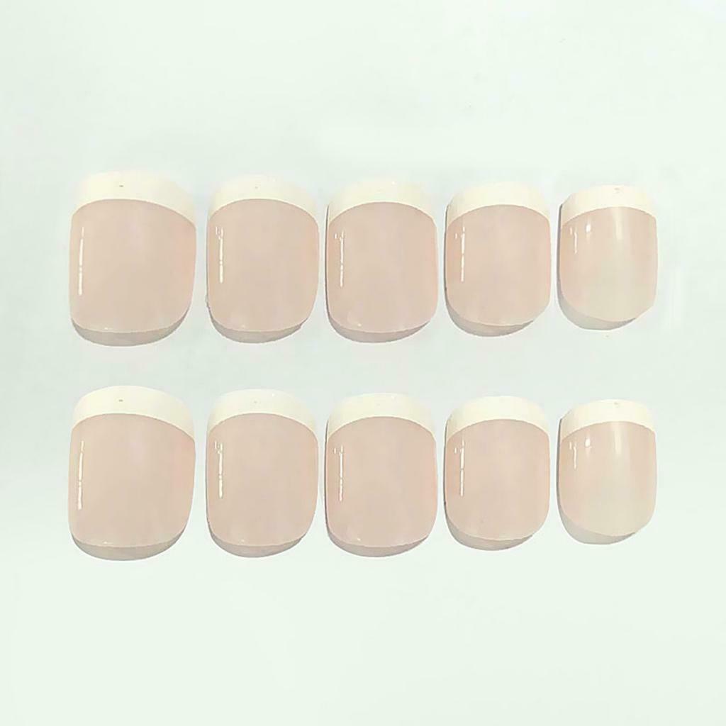 24Pcs Professional French False Nails Tips Natural Nails 12 Sizes for Nail