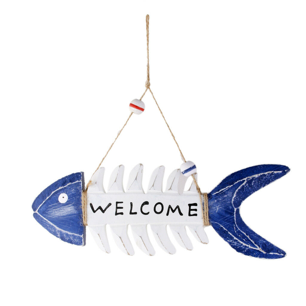 Nautical Wooden   Skeleton Wall Hanging Ornaments Home Door Decor Gift