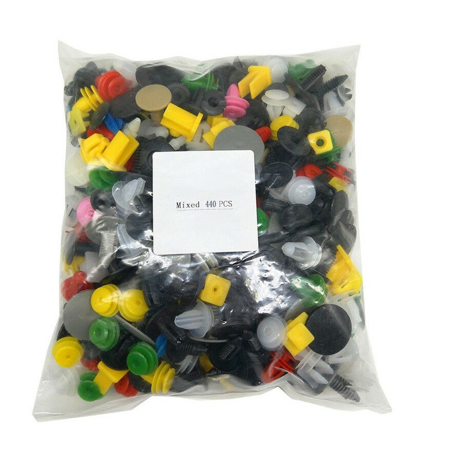 440Pcs+Tool Set Mixed Car Fastener Clips Bumper Door Panel Fender Retainer Rivet
