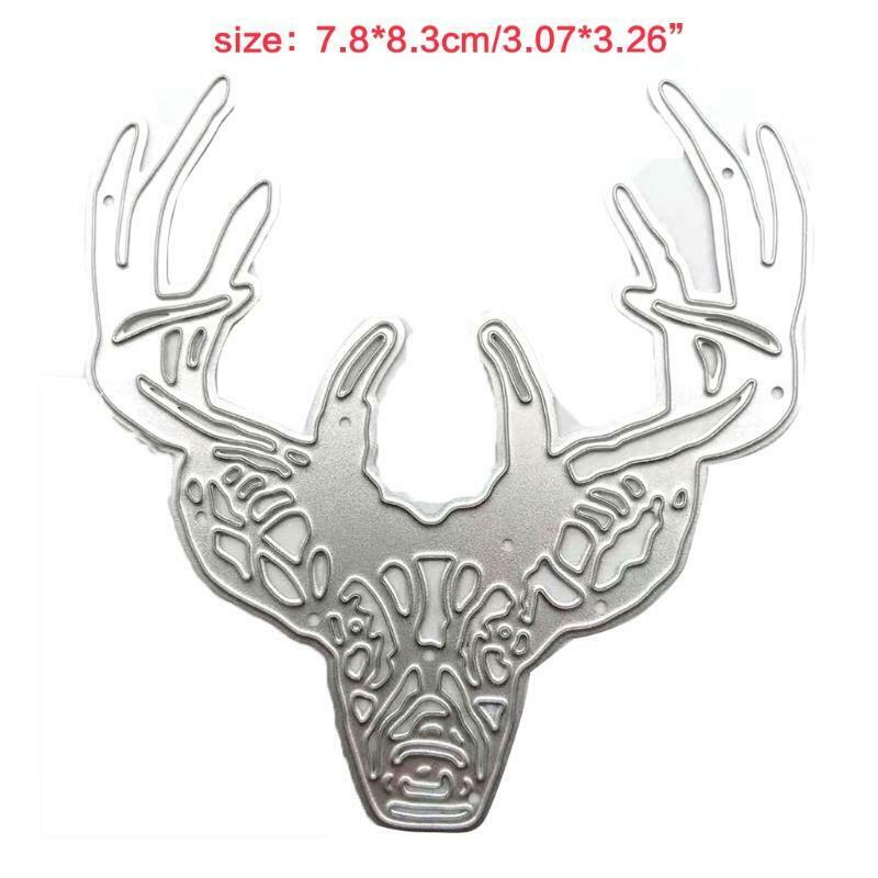 Deer Head Metal Cutting Dies Stencil DIY Scrapbooking Album Paper Card Template
