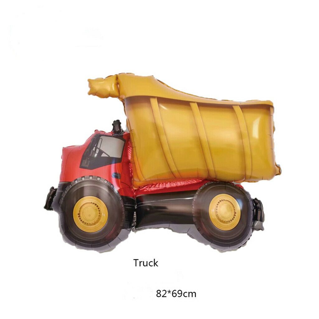 7 Giant Helium Balloons: Truck, Police Car, Tank, Train,  Bus