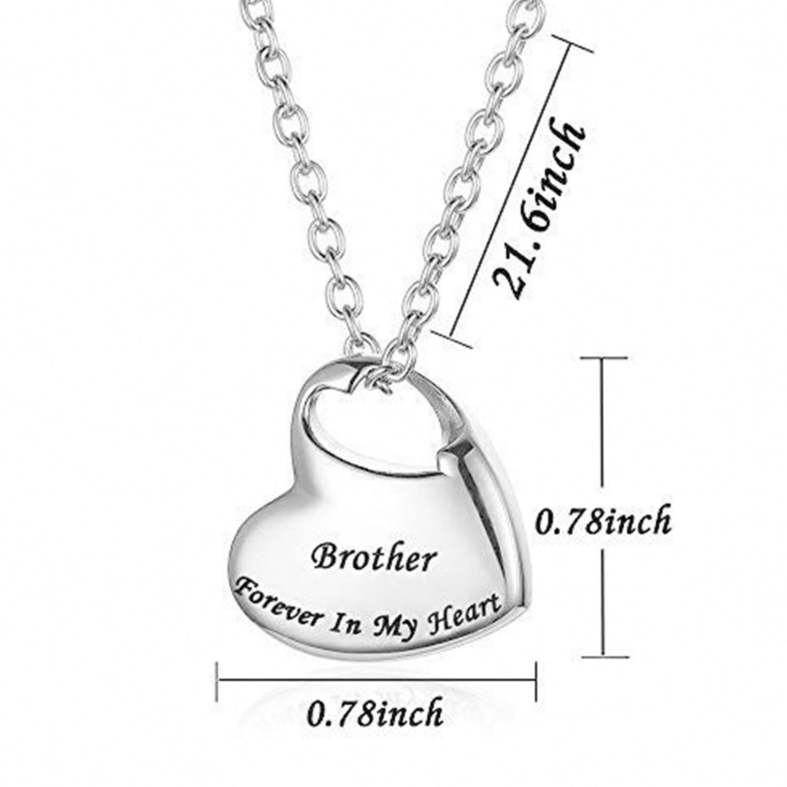 Dad Forever in My Heart Cremation Urn Pendant For Necklace With Funnel Kit