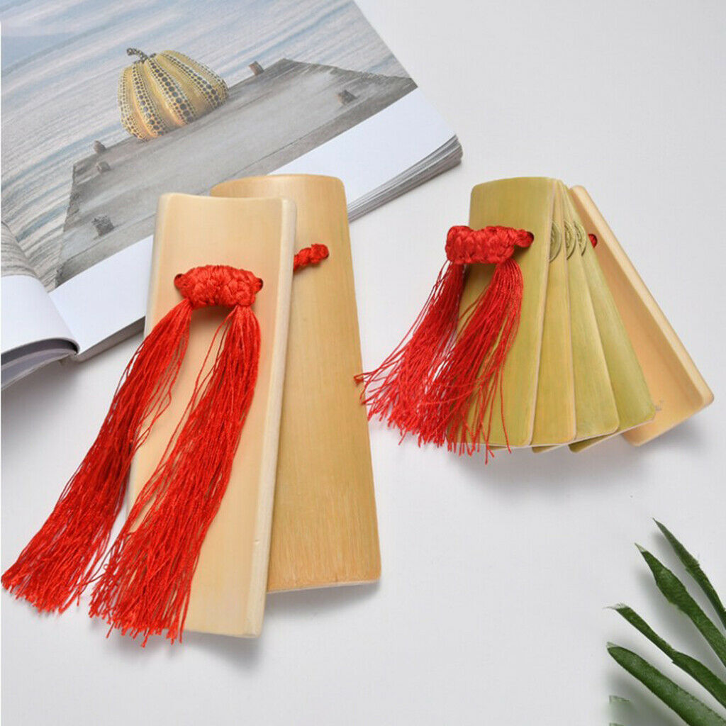 1 Set Bamboo Clappers Castanets Large And Small Chinese Kuaiban