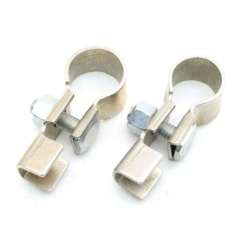 Pair Car Trucks Battery Copper Terminal Clamp Clip Connector Negative Positive