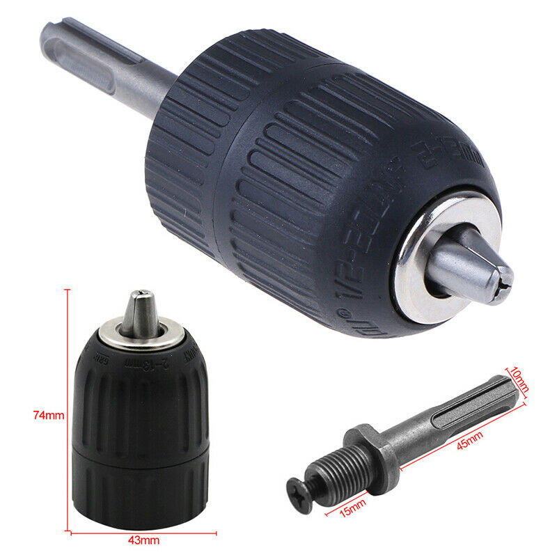 1Set 2-13MM 1/2-20UNF Drill Chuck with SDS Shaft Adaptor Keyless Heavy Duty Y1