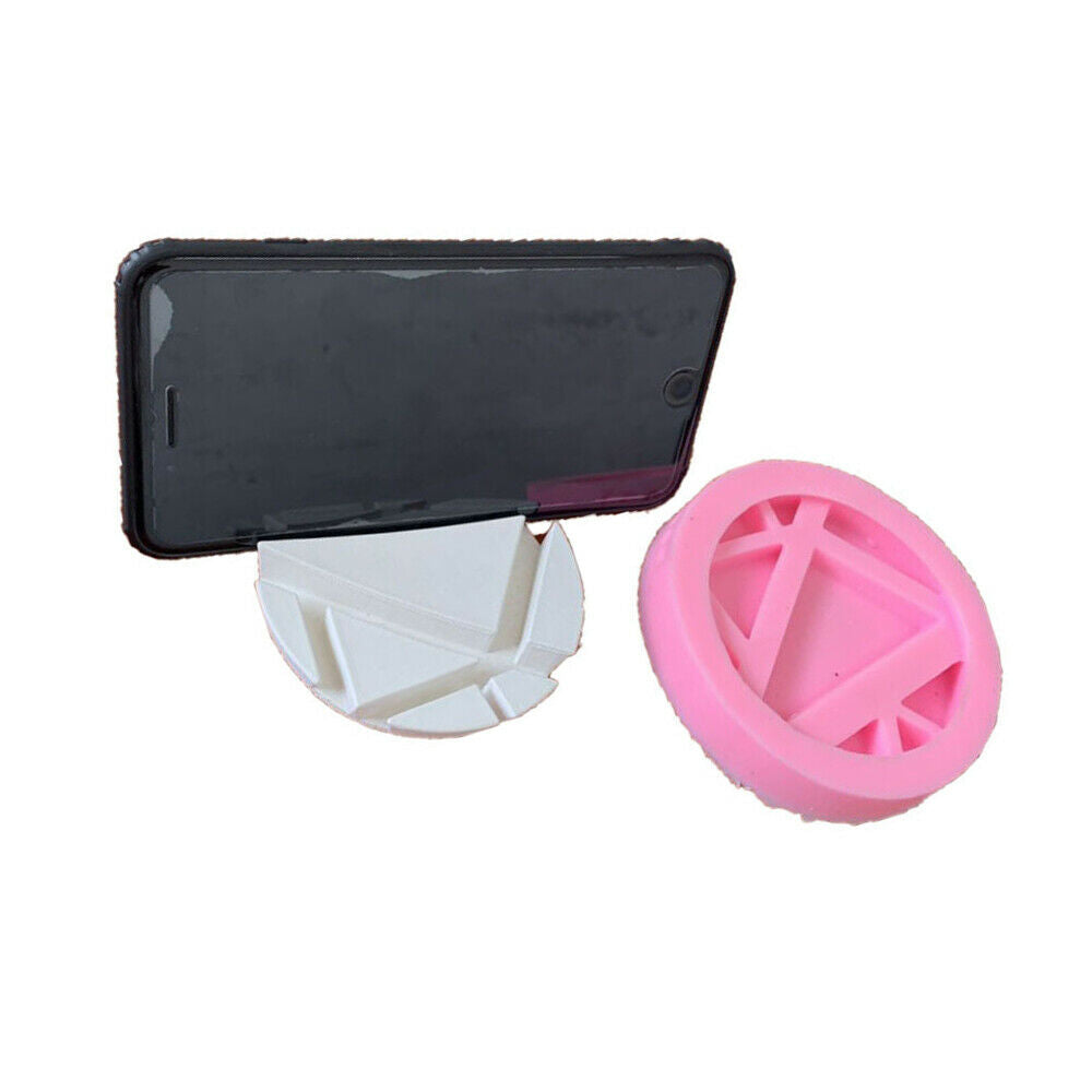 Handmade Mobile Phone Bracket Silicone Mold Geometric Coaster Insulation Mat DIY
