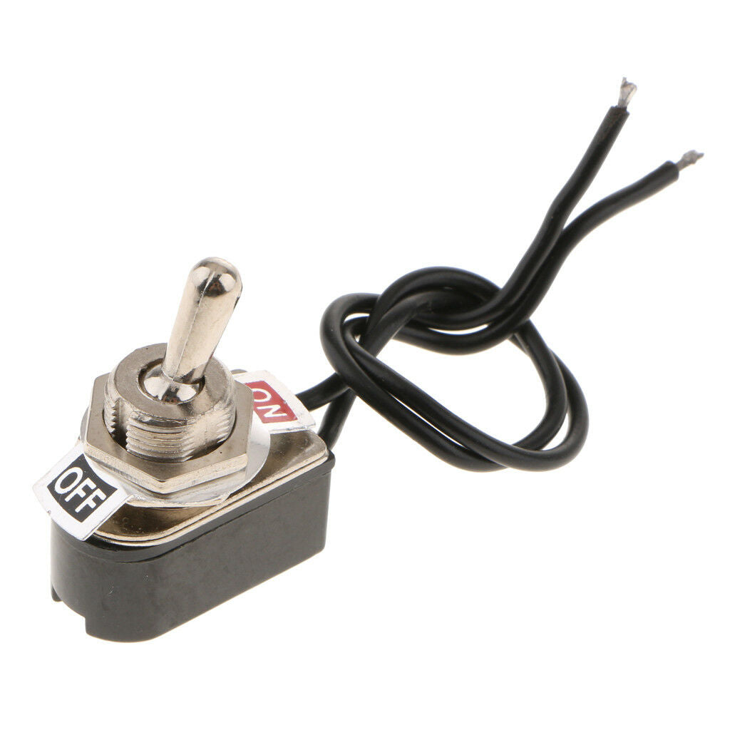 Heavy Duty Toggle Switch Flick ON/OFF Car Dash 125V/250V AC SPST with Wire