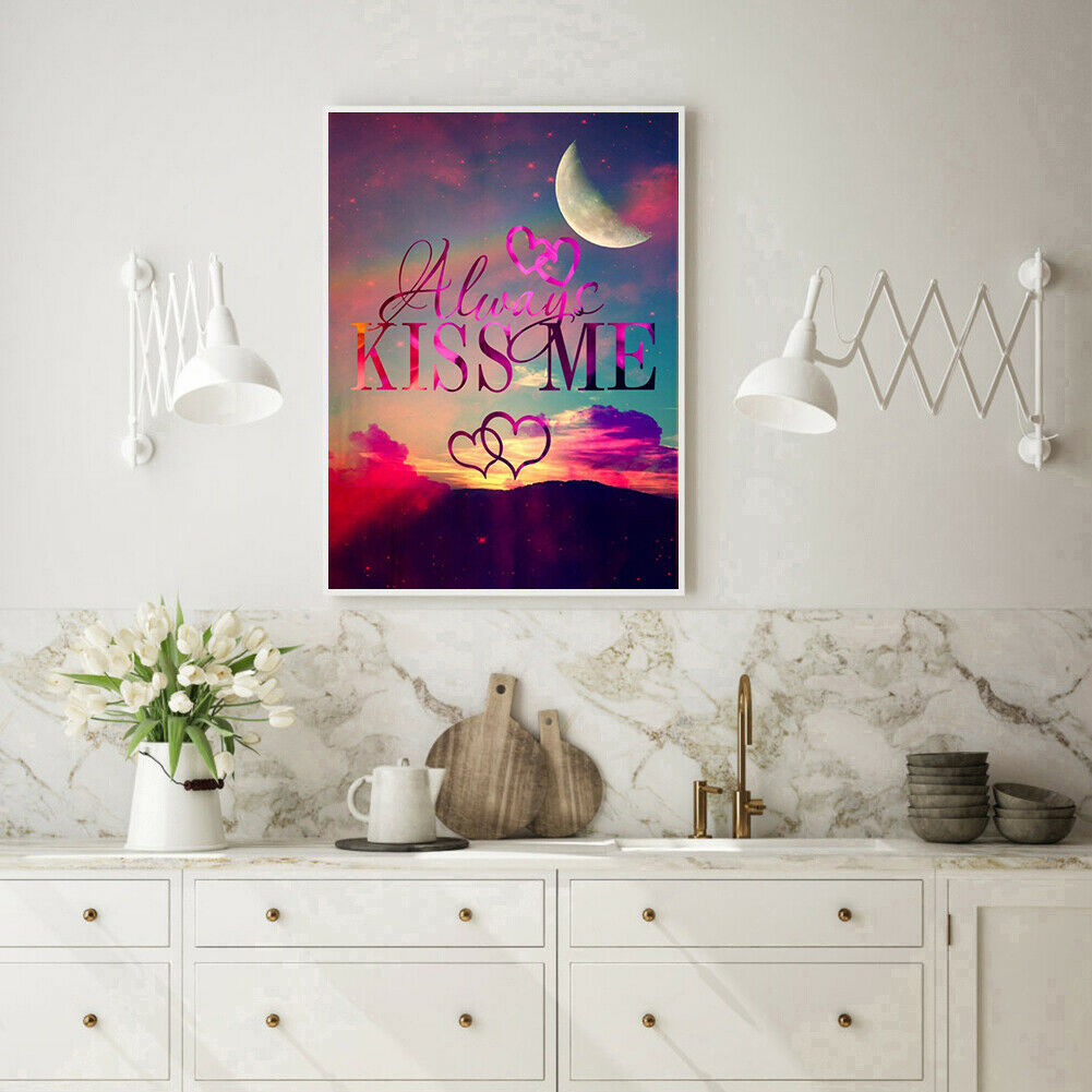 Kiss Me 5D Diamond Painting DIY Full Round Drill Embroidery Mosaic Kits @