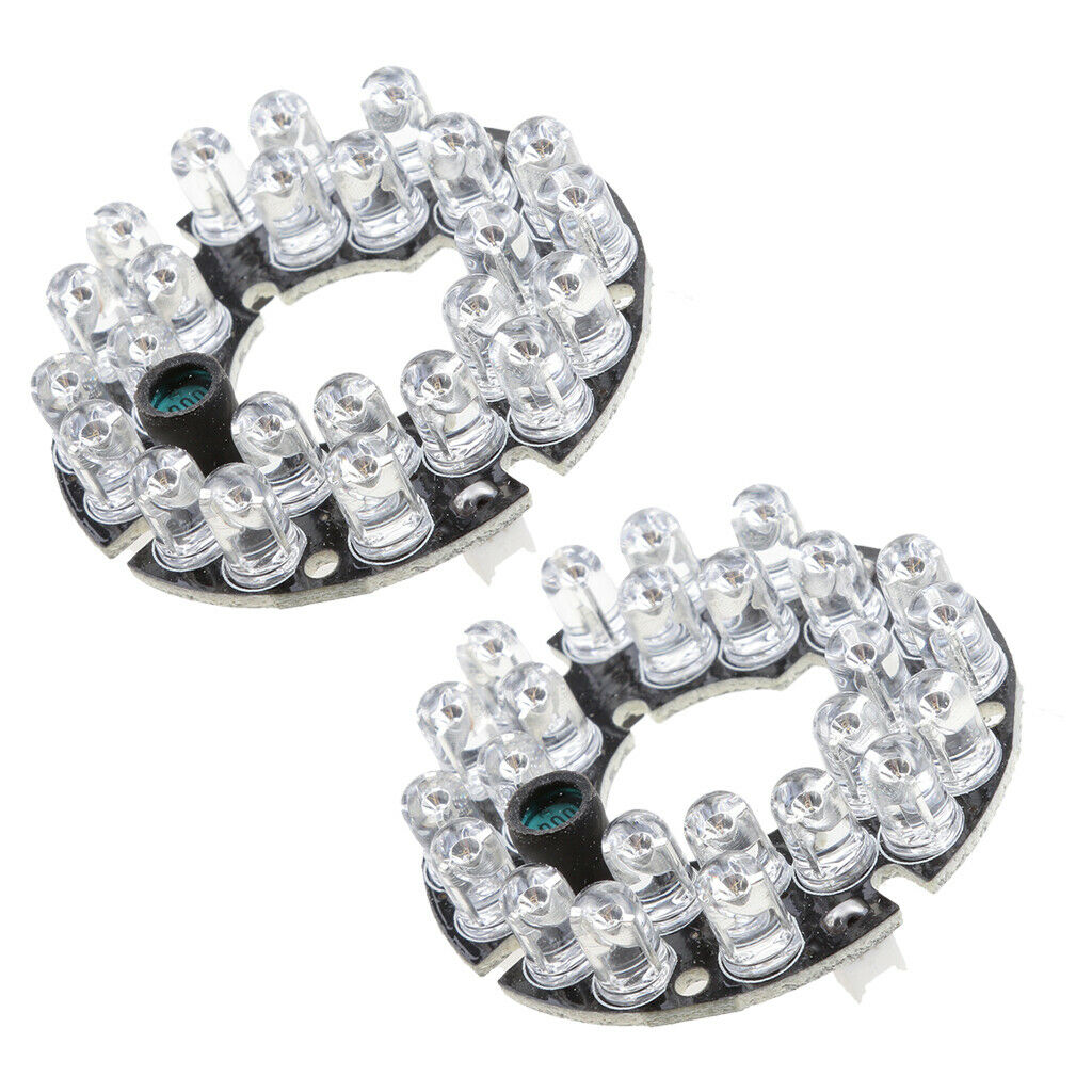 2 Pieces 24 Night Vision IR LED 850nm Light Lamp Board Module for Camera DVR