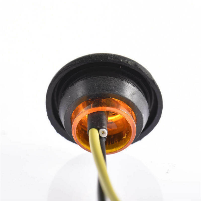 20Pcs Pickup Round Side Marker Light 3/4"LED Bullet Light Truck Trailer Amber