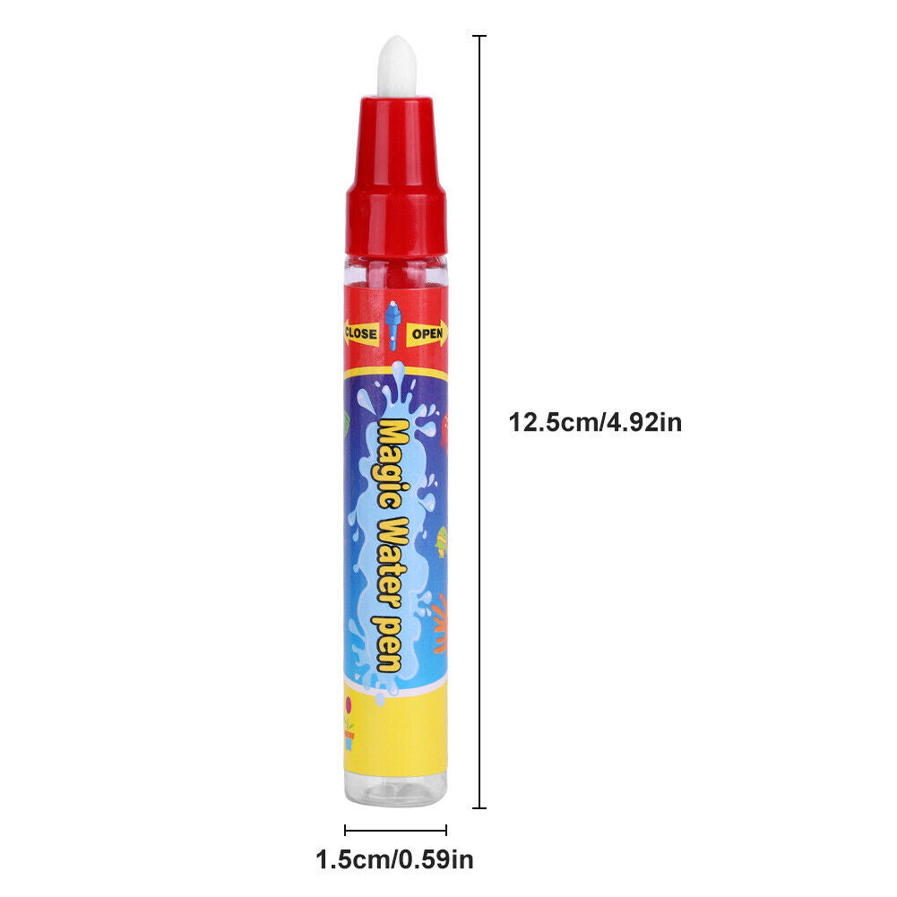 Baby Kids Water Coloring Pen Drawing Doodle Magic Painting Mat Color Pencil 2Pcs