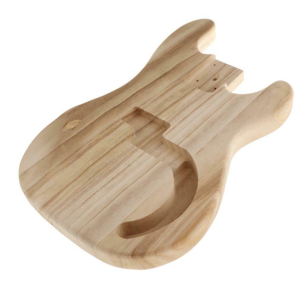 Bass DIY Kit Solid Maple Body Unfinished for PB Bass Electric Guitar Replacement
