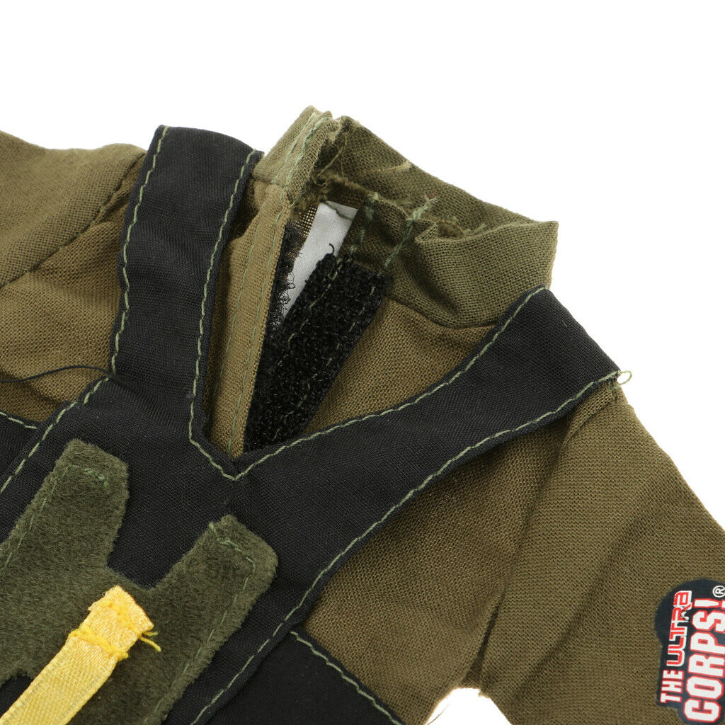 1/6 Fashion Fireman Clothes Firfighter Uniform Suit Jumpsuits For 12inch Soldier