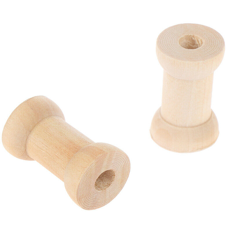 20Pcs/lot Empty Wooden Bobbin Spools Thread Wire  Needlework Crafts SewiDD