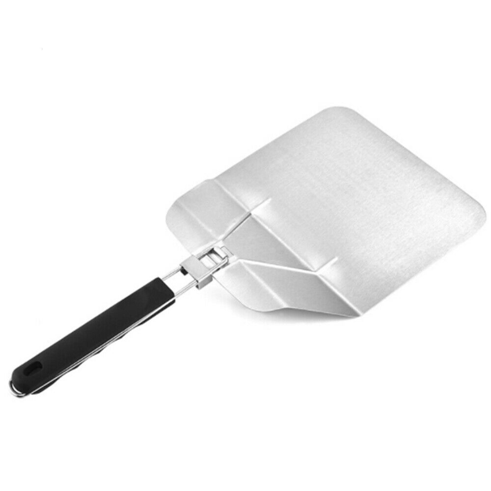Stainless Steel Pizza Shovel Pies Folding Handle Cutter Kitchen Cake Spatula