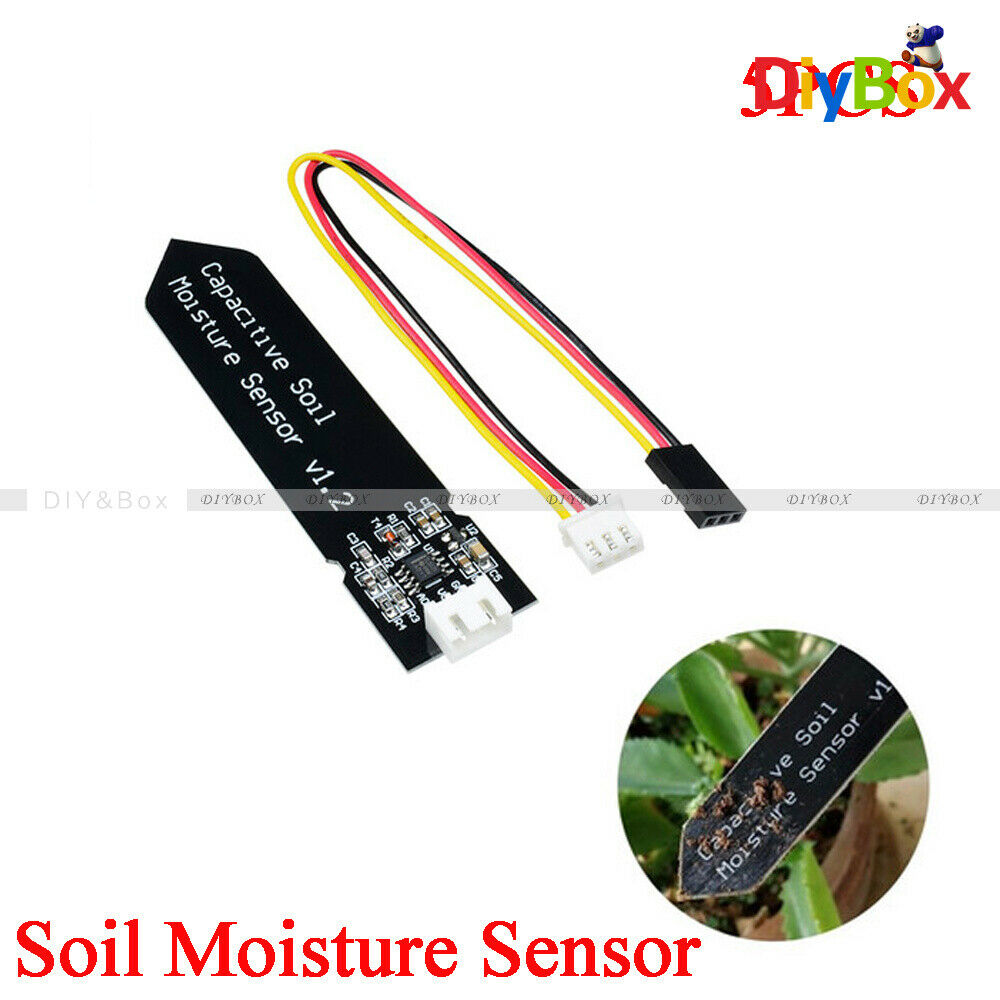 [5PCS] Analog Capacitive Soil Moisture Sensor V1.2 Corrosion Resistant w/ Cable